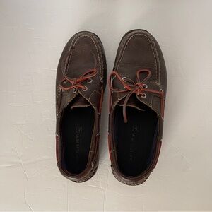 Sperry Boat Shoes Mens Leather Size 9.5 Rawhide Lace Tie 2 Eye by
